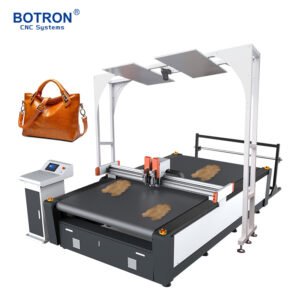 CNC Vibrating Knife Genuine Leather Car Mat Cutting Machine Auto-Feeding Cutter